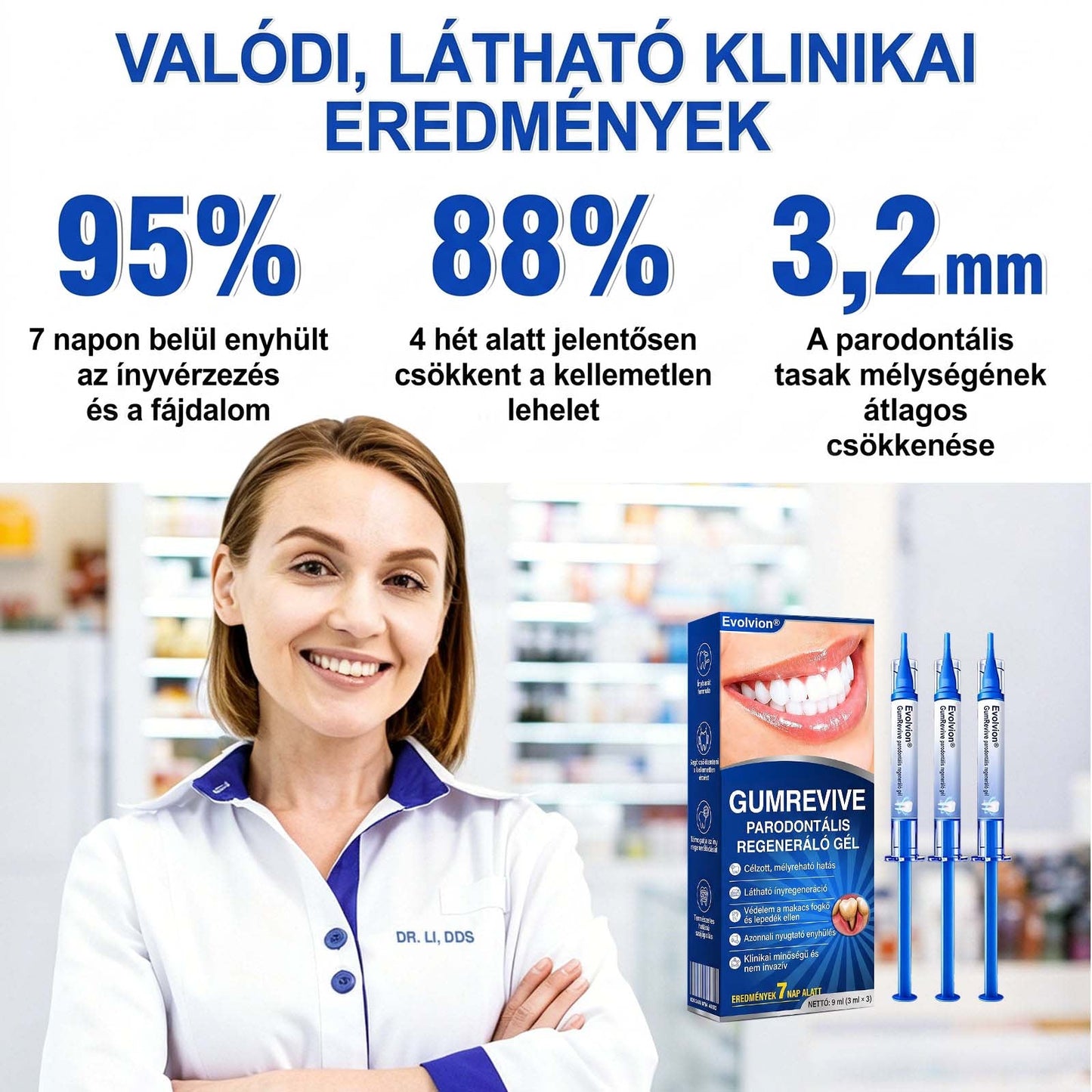 Evolvion® 🦷 GumRevive Ínyregeneráló Gél – Az egészségesebb ínyért és magabiztosabb mosolyért 👍